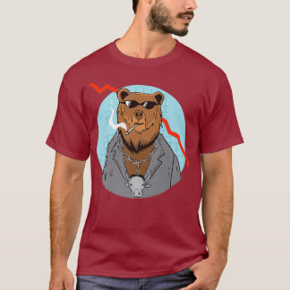 Camiseta El inversor del oso divide el mercado de valores d