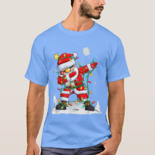 Camiseta El invierno de la nieve alumbra a Santa Claus Dab