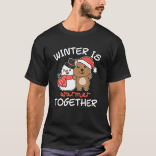 Camiseta El Invierno De Quokka Es Más Caluroso Juntos La Ni