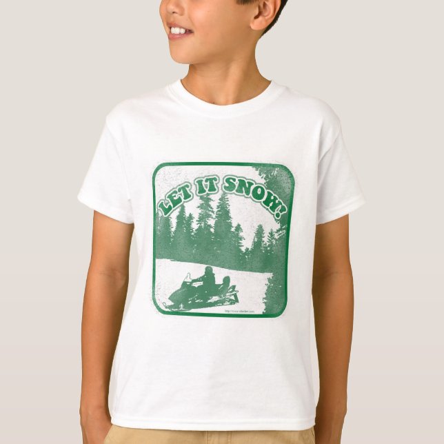 Camiseta El invierno deja que nieve, eslogan de Snowmobile (Anverso)