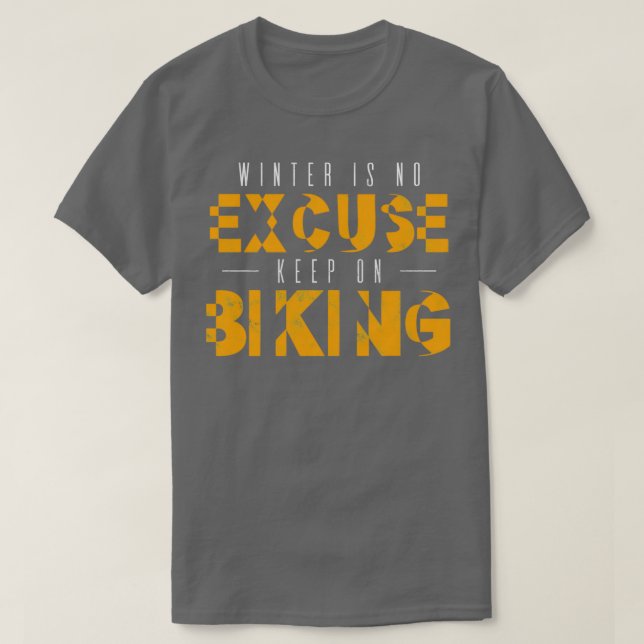 Camiseta El invierno no es excusa Sigue en bicicleta (Diseño del anverso)