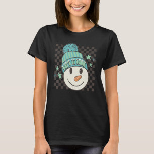 Camiseta El invierno retro vibra la Navidad de los Snowman