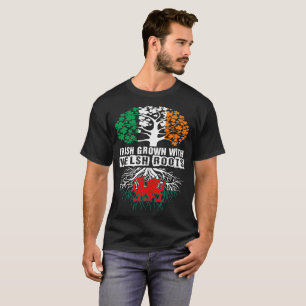Camiseta El irlandés crecido con Galés arraiga día del S