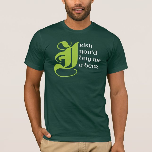 Camiseta El irlandés del día de St Patrick usted me (Anverso)