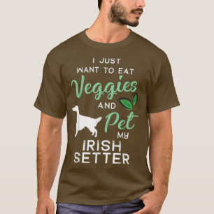 Camiseta El irlandés Setter Funny Vegan Dog Lover Dueño Xma
