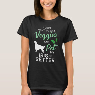 Camiseta El irlandés Setter Funny Vegan Perro Dueño De Navi