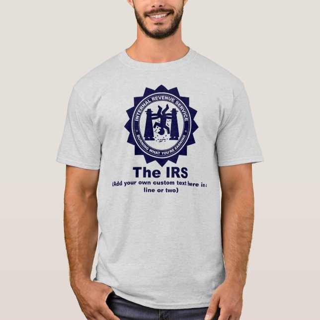 Camiseta El IRS: Texto personalizado (Anverso)