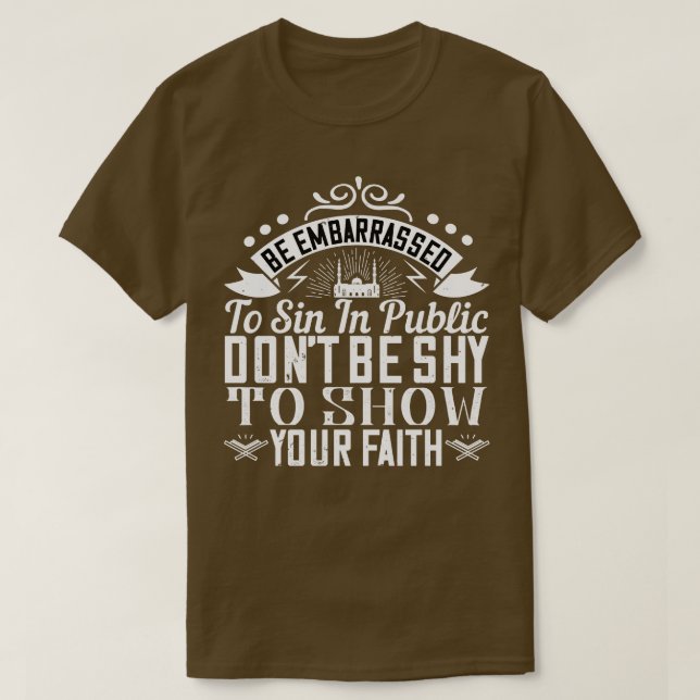 Camiseta El Islam No Es Tímido De Mostrar Tu Fe (Diseño del anverso)