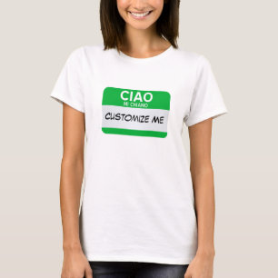 Camiseta El italiano hola mi nombre es… personalizable