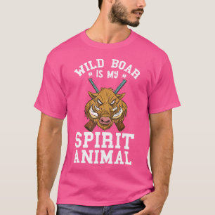 Camiseta El jabalí, mi espíritu, la caza de animales Rifle