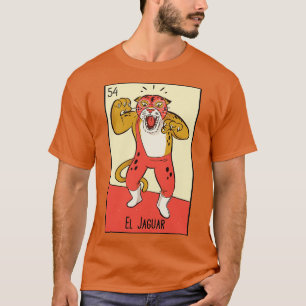 Camiseta El jaguar mexicano Luchador Loteria d