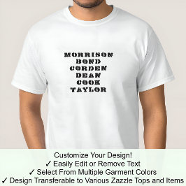 Camiseta El James Tee Personalizado Nombre Personalizado 04