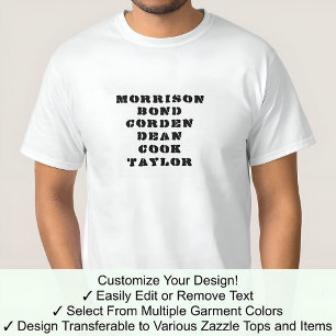 Camiseta El James Tee Personalizado Nombre Personalizado 04