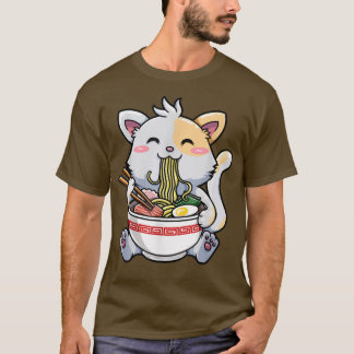 Camiseta El japonés Ramen Kawaii Anime Gato amante Papá Mam