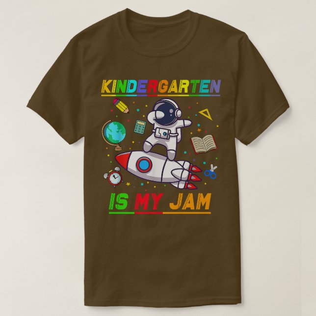 Camiseta El jardín de infancia es mi astronauta de nuevo a  (Diseño del anverso)