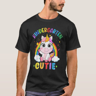 Camiseta El Jardín De Niños Cutie Unicorn De Vuelta A La Es