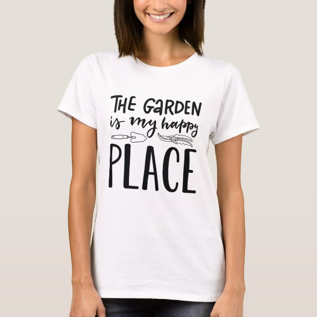 Camiseta El Jardín Es Mi Lugar Feliz (Anverso)