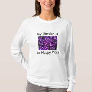 Camiseta El jardín es mi lugar feliz Flor morada floral