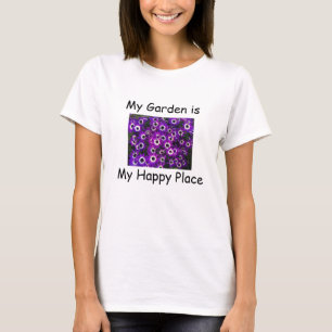 Camiseta El jardín es mi lugar feliz Flor morada floral