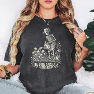 Camiseta El jardinero de huesos Cráneo de esqueleto Arte de