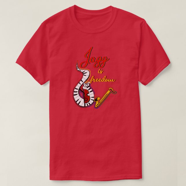 Camiseta El jazz es libertad (Diseño del anverso)
