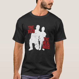 Camiseta El jefe, el verdadero jefe padre hijo hija Matchin