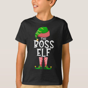 Camiseta El jefe Elf iguala al Fiesta de Navidades familiar
