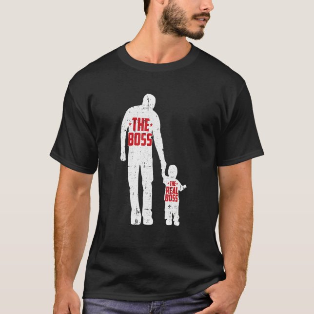 Camiseta El jefe, la verdadera hija de padre de los jefes (Anverso)