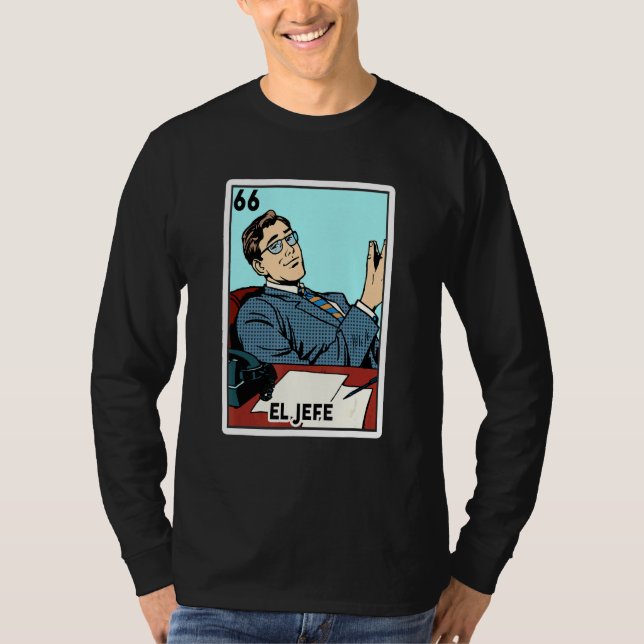 Camiseta El jefe Shirt Men de la lotería mexicana Dia de lo (Anverso)