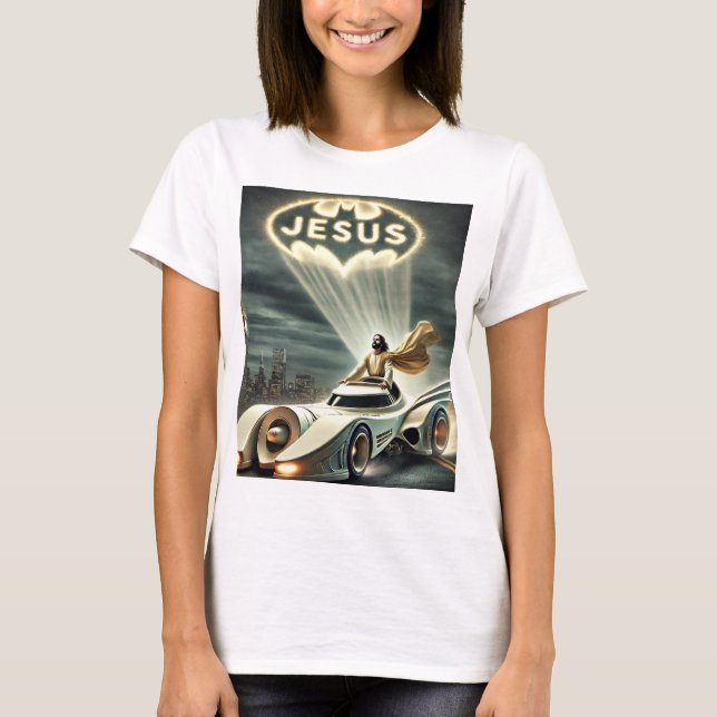 Camiseta El Jesusmobile: El salvador de la noche (Anverso)