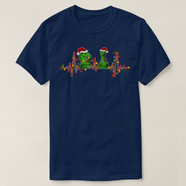 Camiseta El juego de ajedrez divertido Lover Xmas ilumina e (Diseño del anverso)
