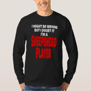 Camiseta El juego de cartas del jugador de Sheepshead diver