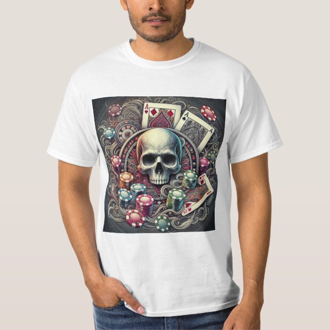 Camiseta El Juego de la Muerte: Calavera y Apuestas (Anverso)