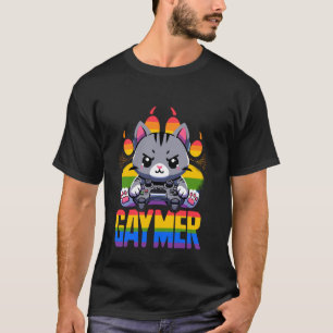 Camiseta El juego de video le encanta al gato Gaymer el org