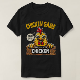 Camiseta El juego del pollo divertido DA75 no mira al pollo