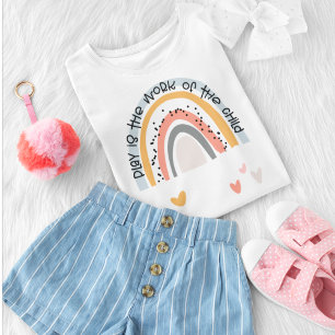 Camiseta El juego es el trabajo del arcoiris infantil