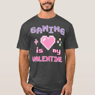 Camiseta El juego es mi jugador rosa de San Valentín Kawai