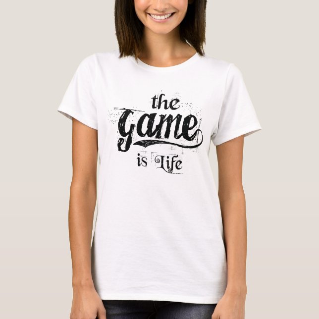 Camiseta el juego es mujeres de la vida (blanca) - (Anverso)