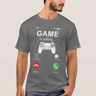 Camiseta El juego está llamando divertido jugador de videoj
