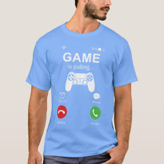 Camiseta El juego está llamando divertido jugador videojueg
