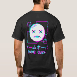 Camiseta El juego japonés de vaporwave con cara triste esté
