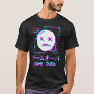 Camiseta El juego japonés de vaporwave con cara triste esté