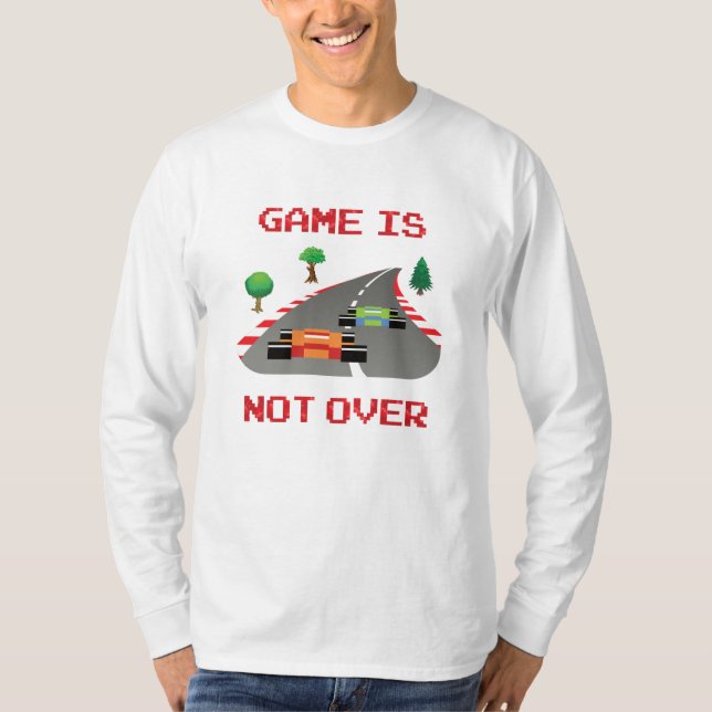 Camiseta El juego no termina con el videojuego Pixelado (Anverso)