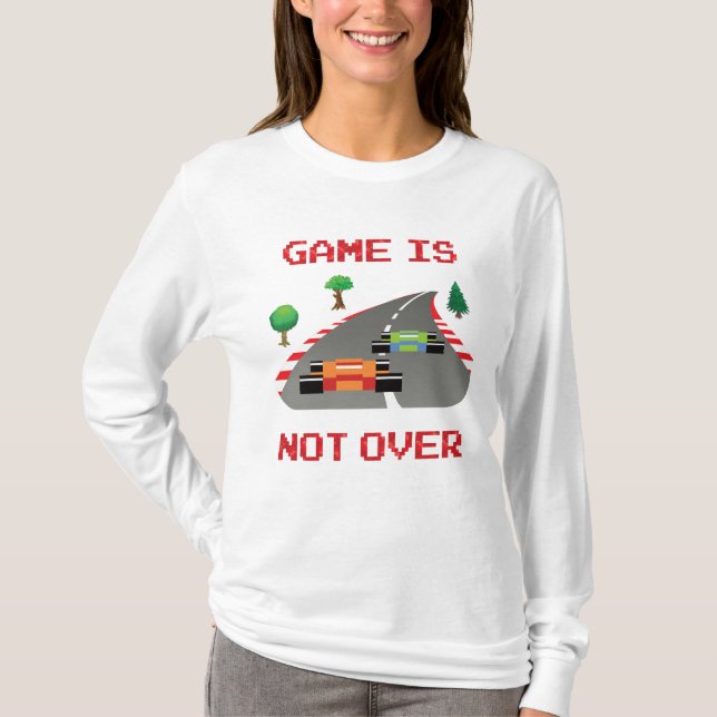 Camiseta El juego no termina con el videojuego Pixelado (Anverso)