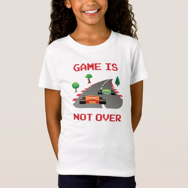 Camiseta El juego no termina con el videojuego Pixelado (Anverso)