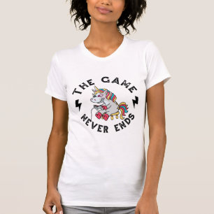 Camiseta El juego nunca termina para Unicornios