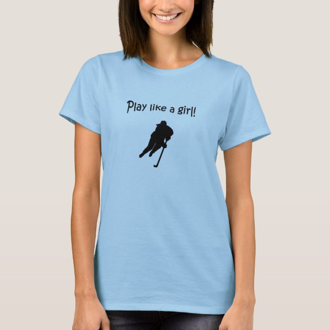 Camiseta El juego tiene gusto de un chica - hockey (Anverso)