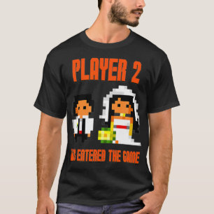 Camiseta El jugador 2 ha entrado en el videojugador Boda de