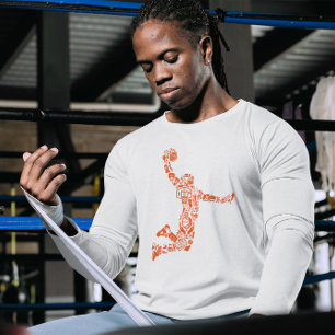 Camiseta El jugador de baloncesto golpea la simbología de l