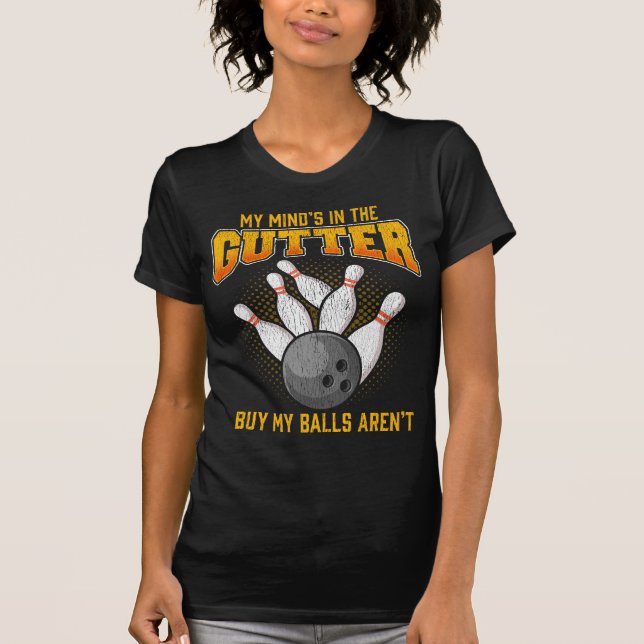 Camiseta El jugador de boliche cómico cotiza bolera (Anverso)